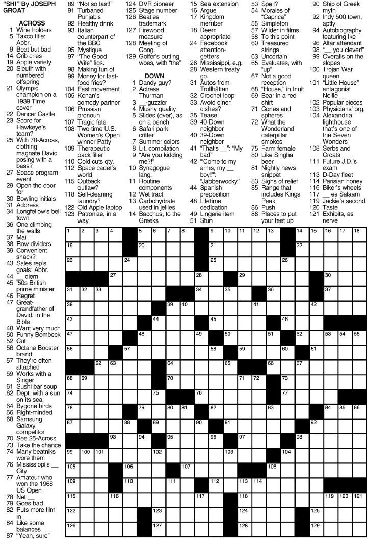 Washington Post Crossword Puzzle Sunday Free Printable Crosswords