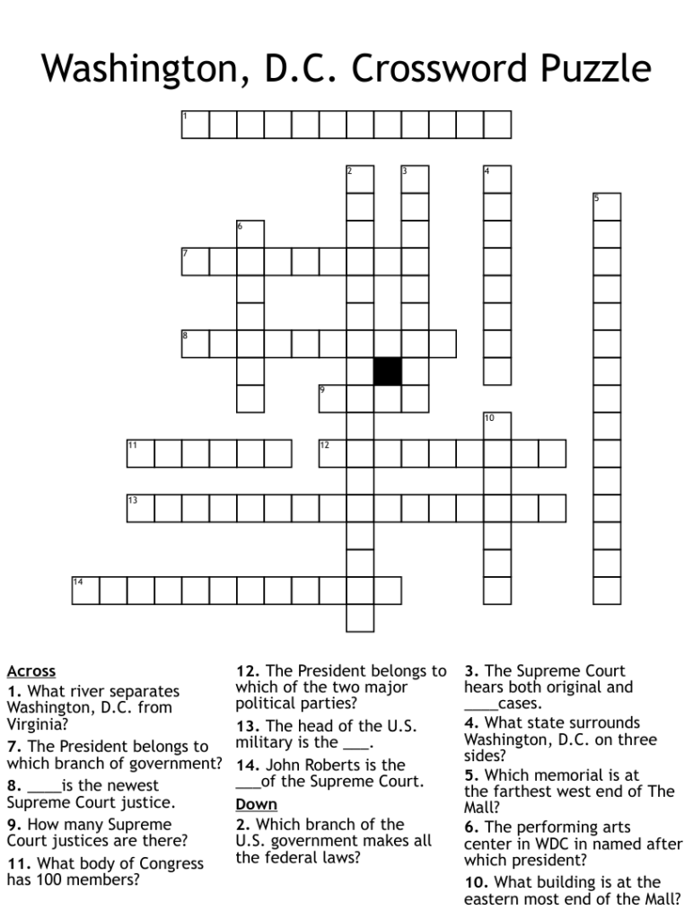 Washington Post Mini Crossword Free Printable Crosswords