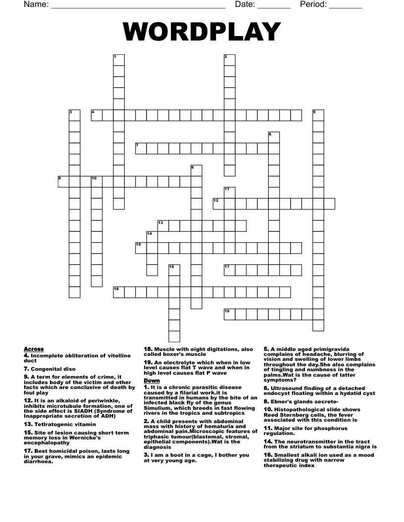 WORDPLAY Crossword WordMint