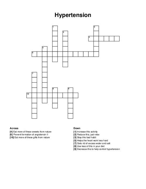 Yoga And Meditation Crossword Puzzle