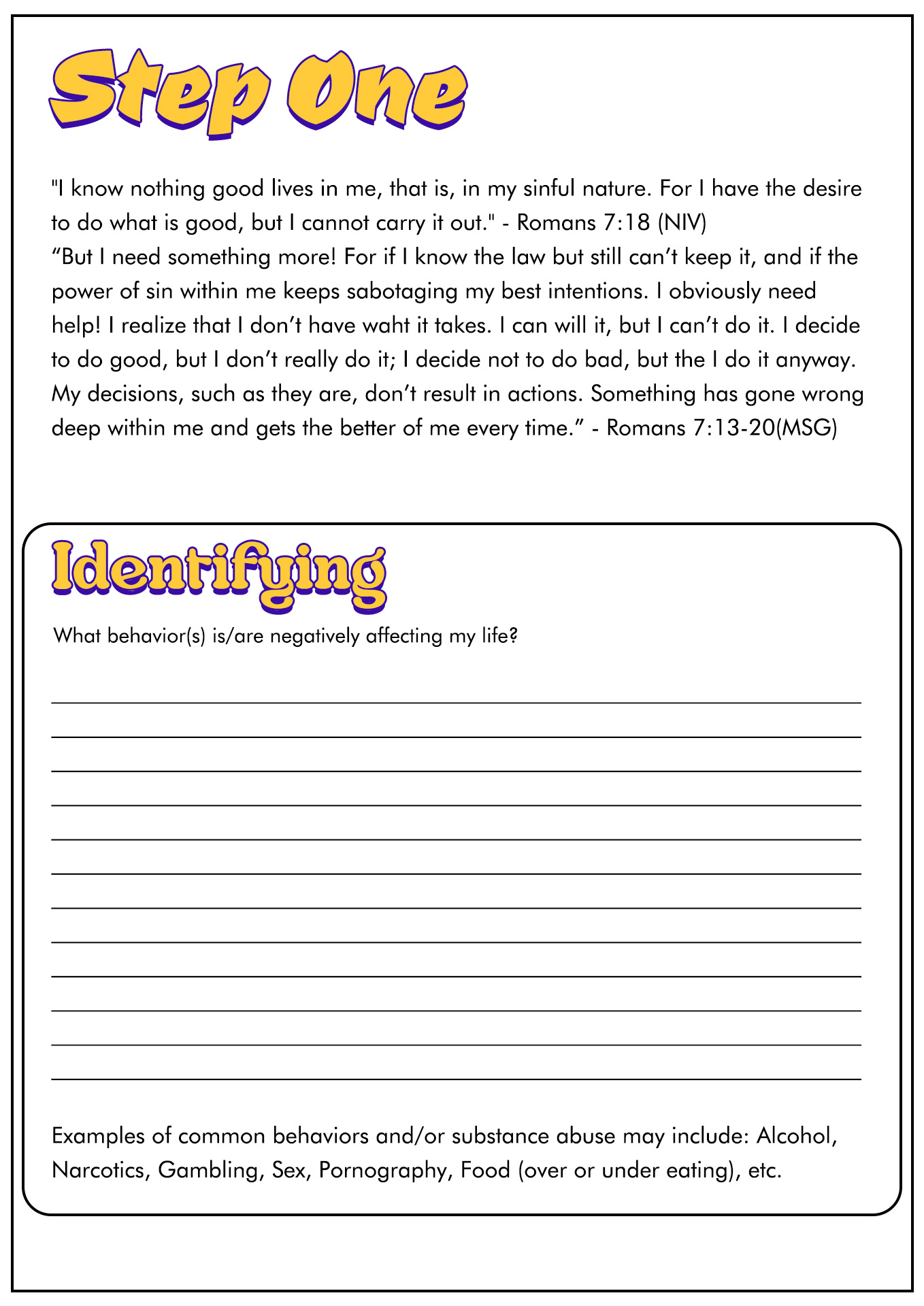 15 12 Step Recovery Worksheets Free PDF At Worksheeto Worksheets Library