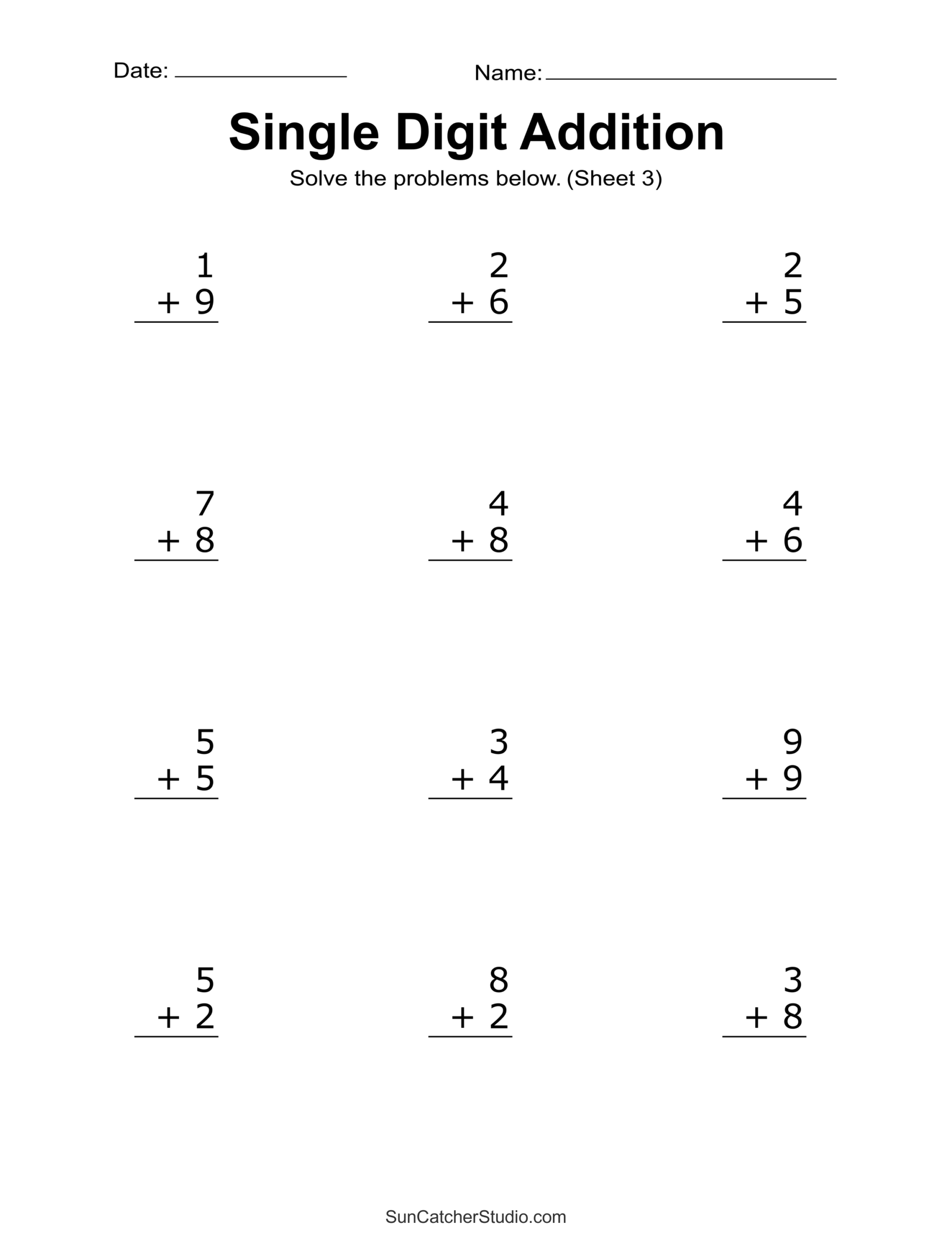 Addition Worksheets Free Printable Easy Math Problems Free Printables Monograms Design Tools Patterns U0026 DIY Projects