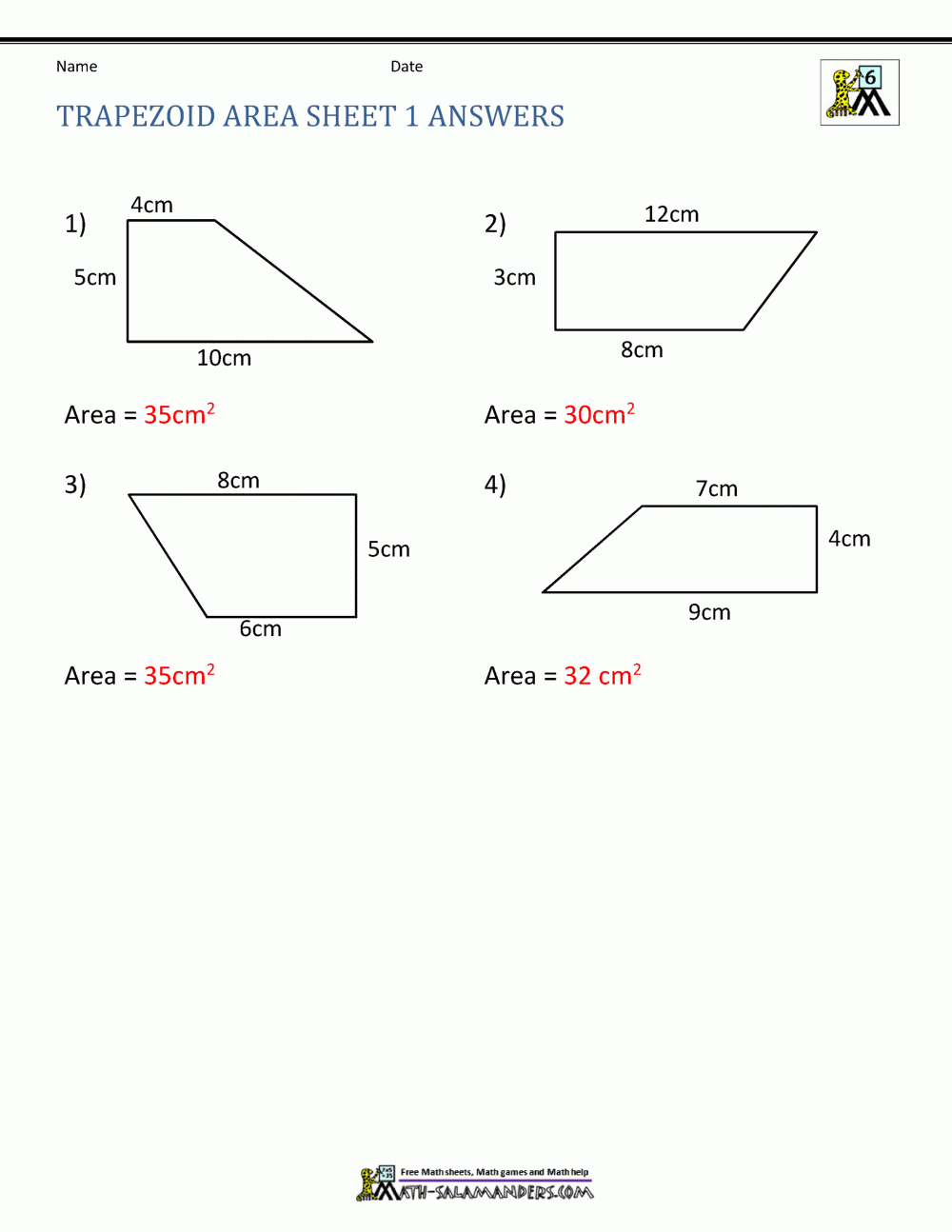 Area Of Quadrilateral Worksheets Worksheets Library