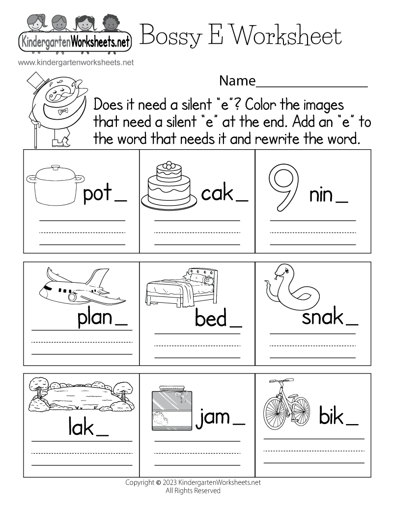 Bossy E Worksheet Free Printable Digital U0026 PDF