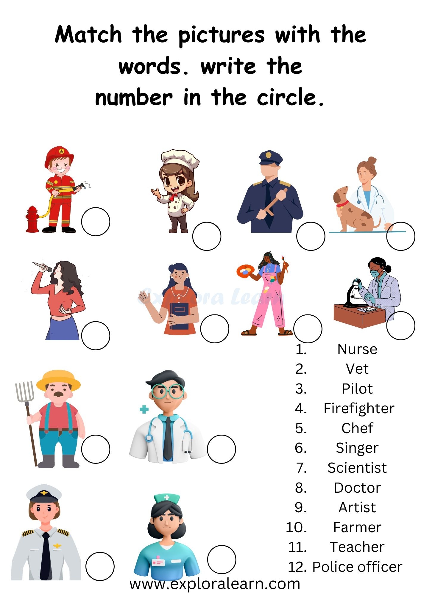 Community Helpers Jobs Worksheets For Preschool And Kindergarten 2 To 6 Years Kids