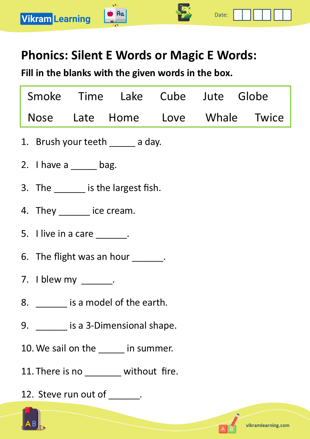 Download Phonics Silent E Words Or Magic E Words Worksheets For 