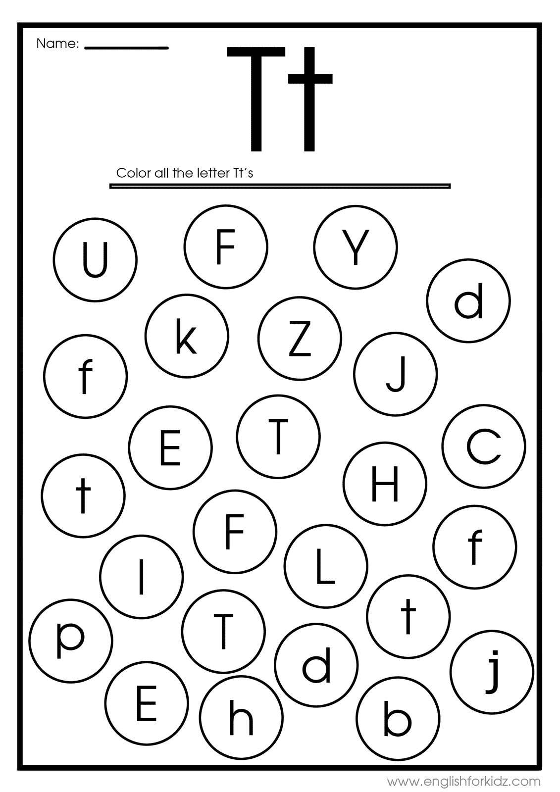English For Kids Step By Step Letter T Worksheets Flash Cards Coloring Pages