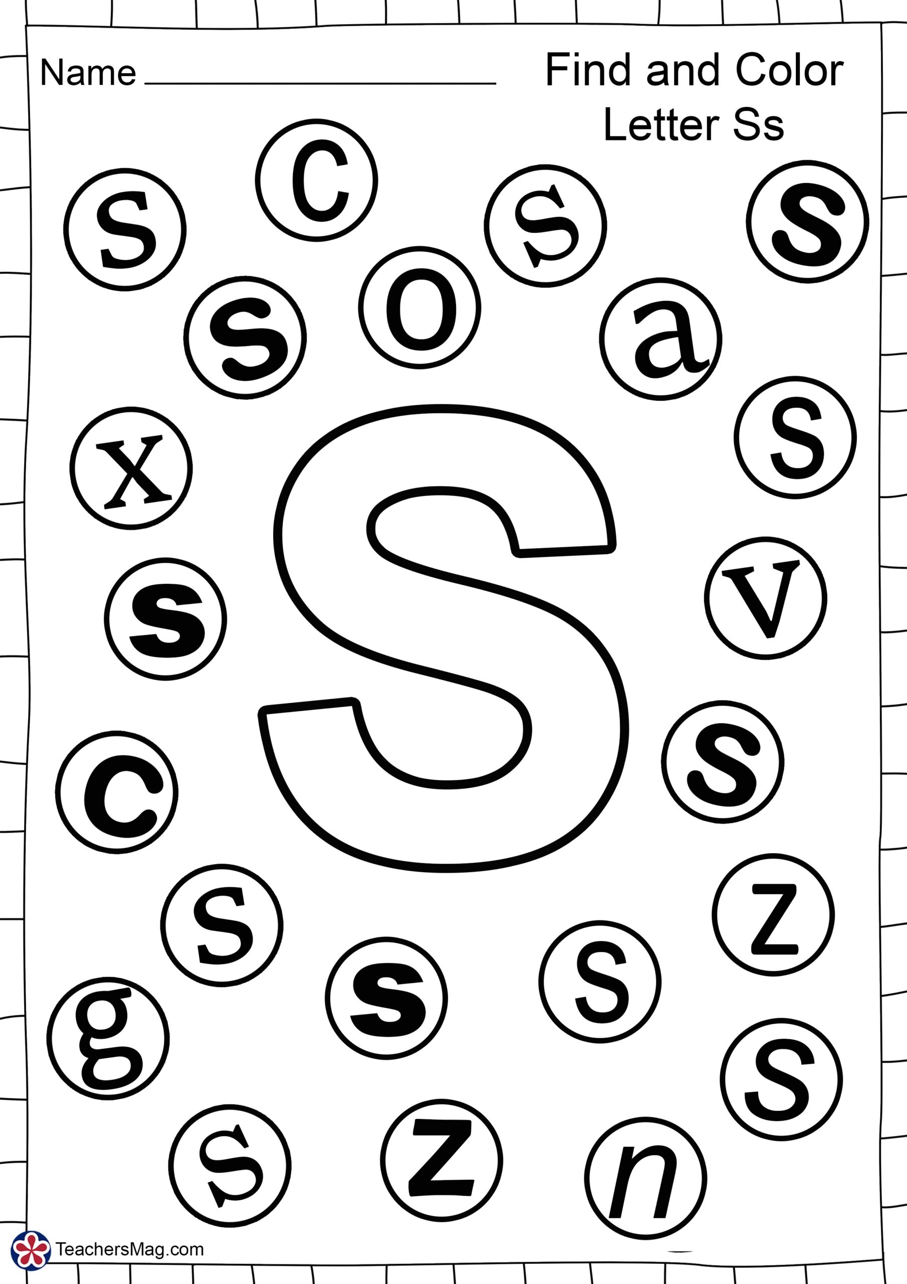 Letter S Free Worksheets TeachersMag Worksheets Library
