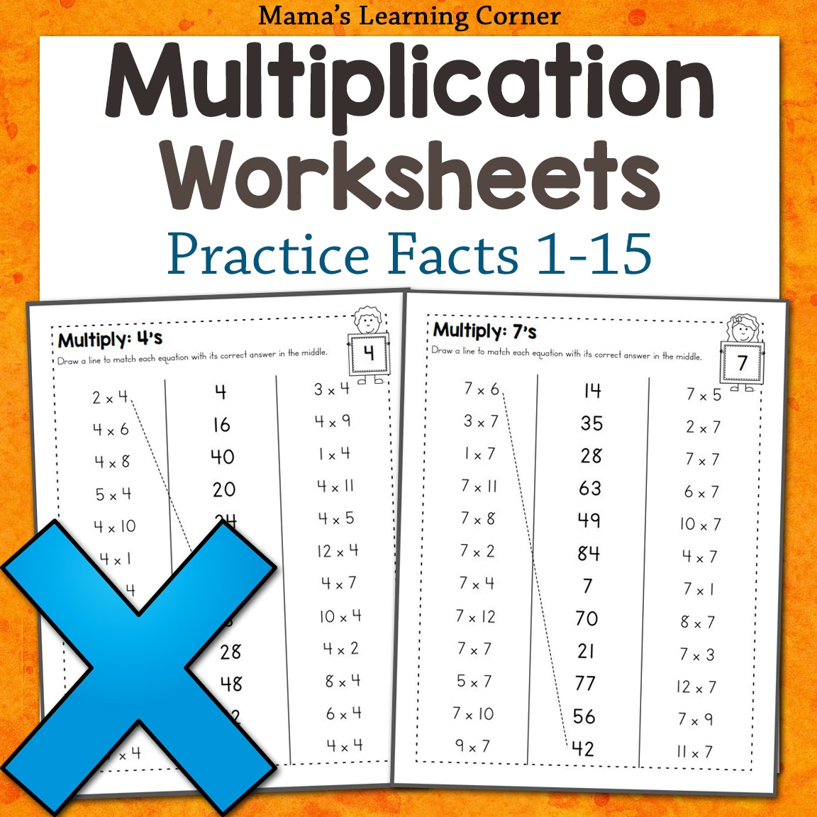 Multiplication Worksheets Numbers 1 Through 12 Mamas Learning 