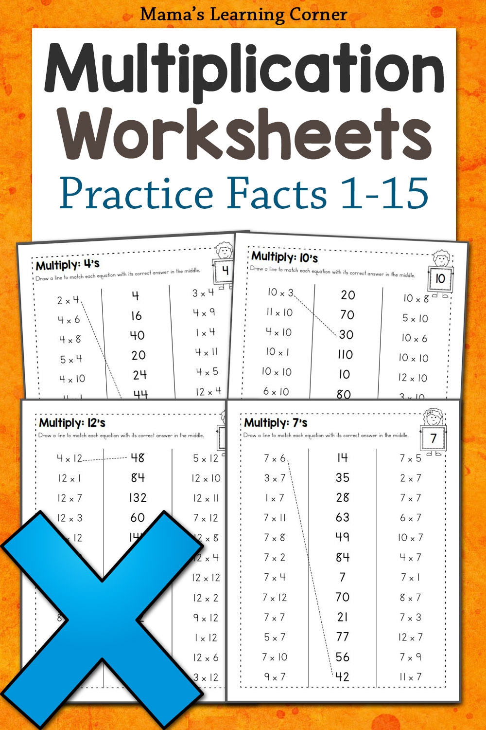 Multiplication Worksheets Numbers 1 Through 12 Mamas Learning 