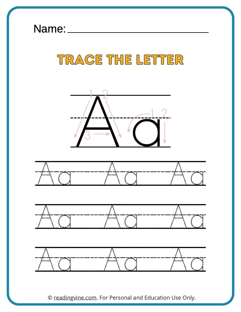Preschool Letter Worksheets ReadingVine