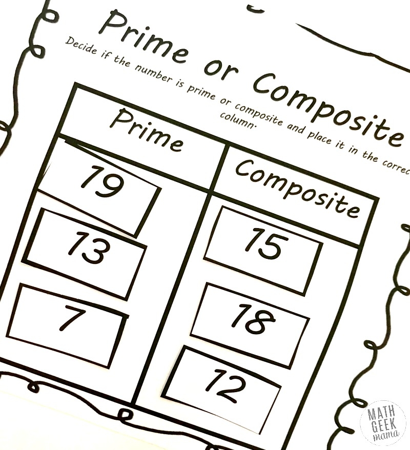 Prime And Composite Numbers Worksheets FREE Activity Pack