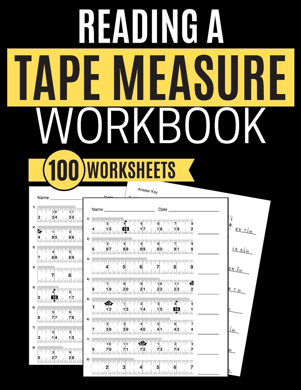 Reading A Tape Measure Workbook 100 Worksheets Liberia Ubuy