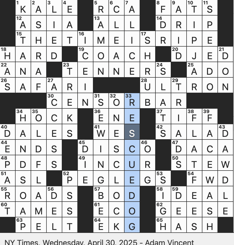 Rex Parker Does The NYT Crossword Puzzle Pirates Support Group 