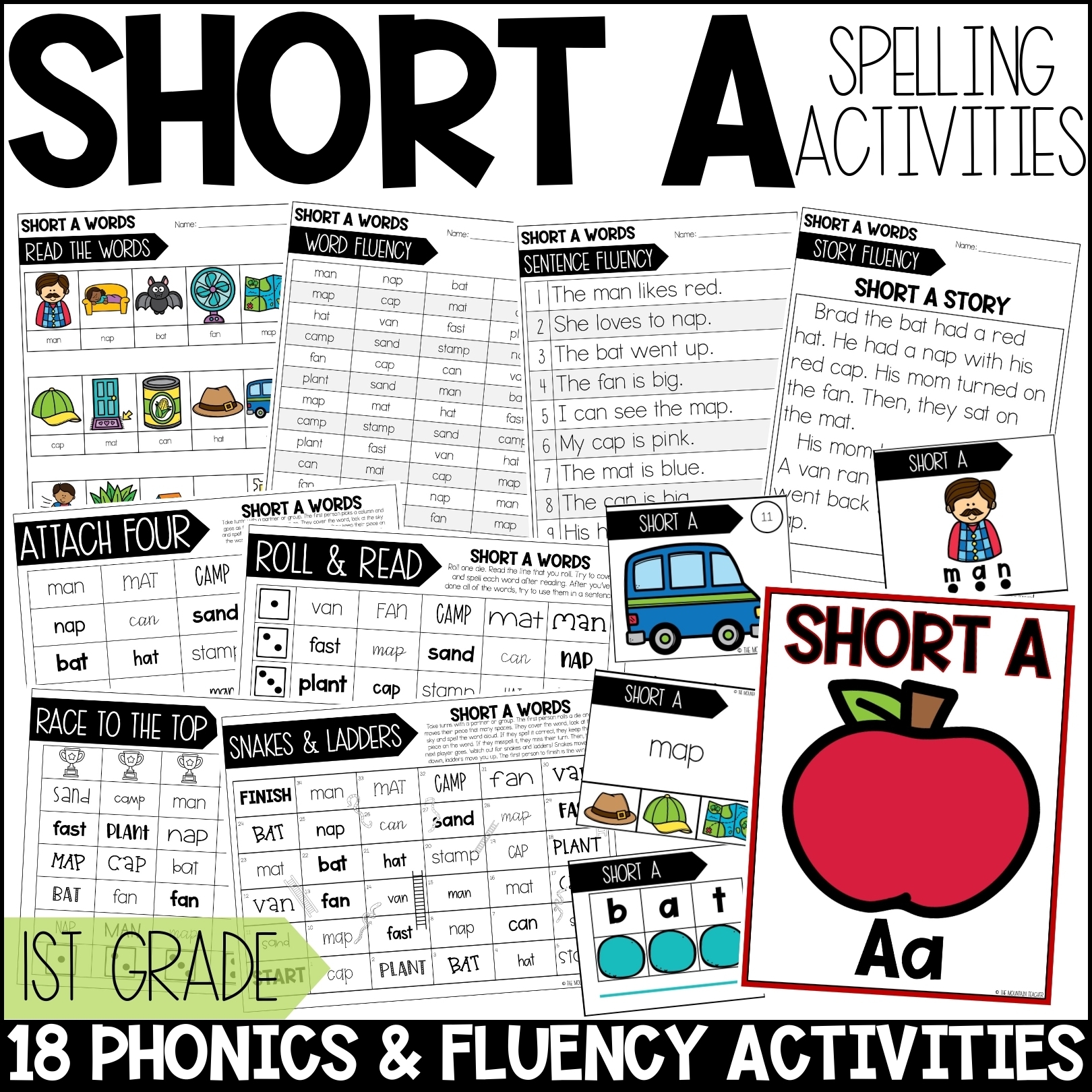 Short A CVC Worksheets And Activities For 1st Grade Phonics Or Spelling Practice Made By Teachers