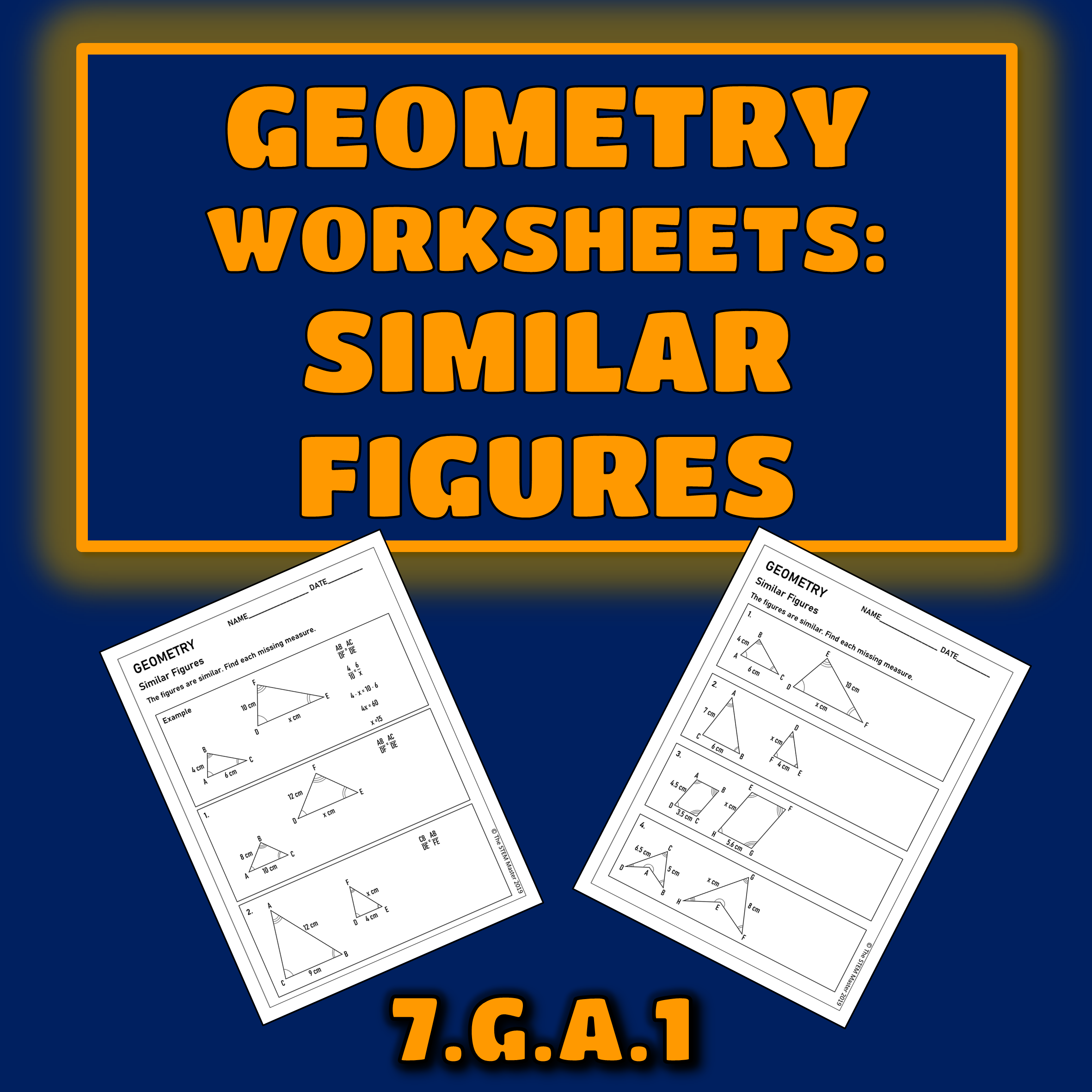 Similar Figures Worksheets 7 G 1 Made By Teachers