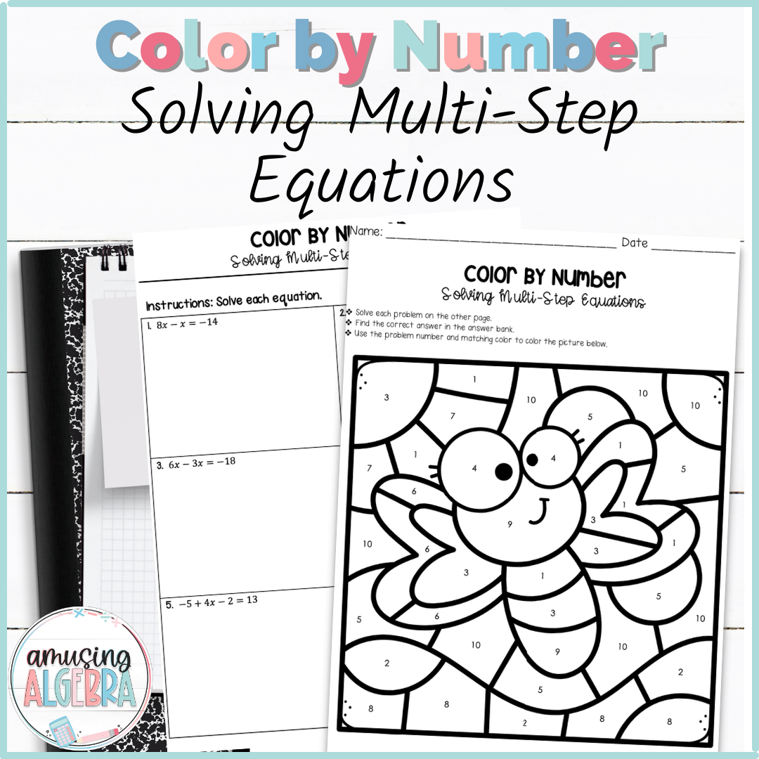 Solving Multi Step Equations Coloring Activity