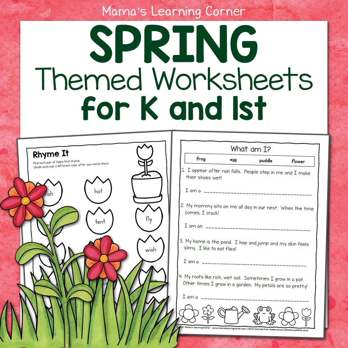 Spring Worksheets For Kindergarten And First Grade