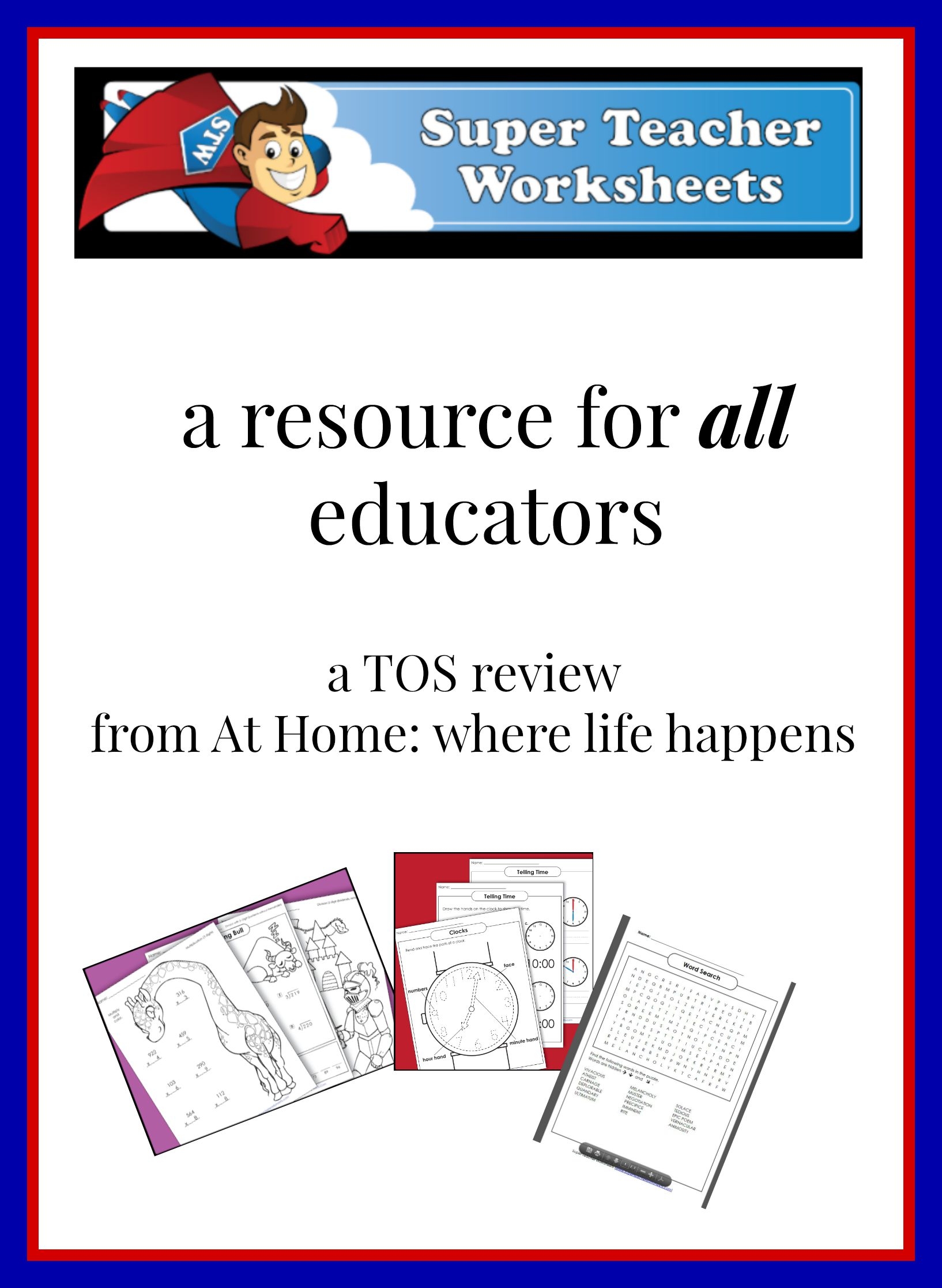 Super Teacher Worksheets A TOS Review At Home