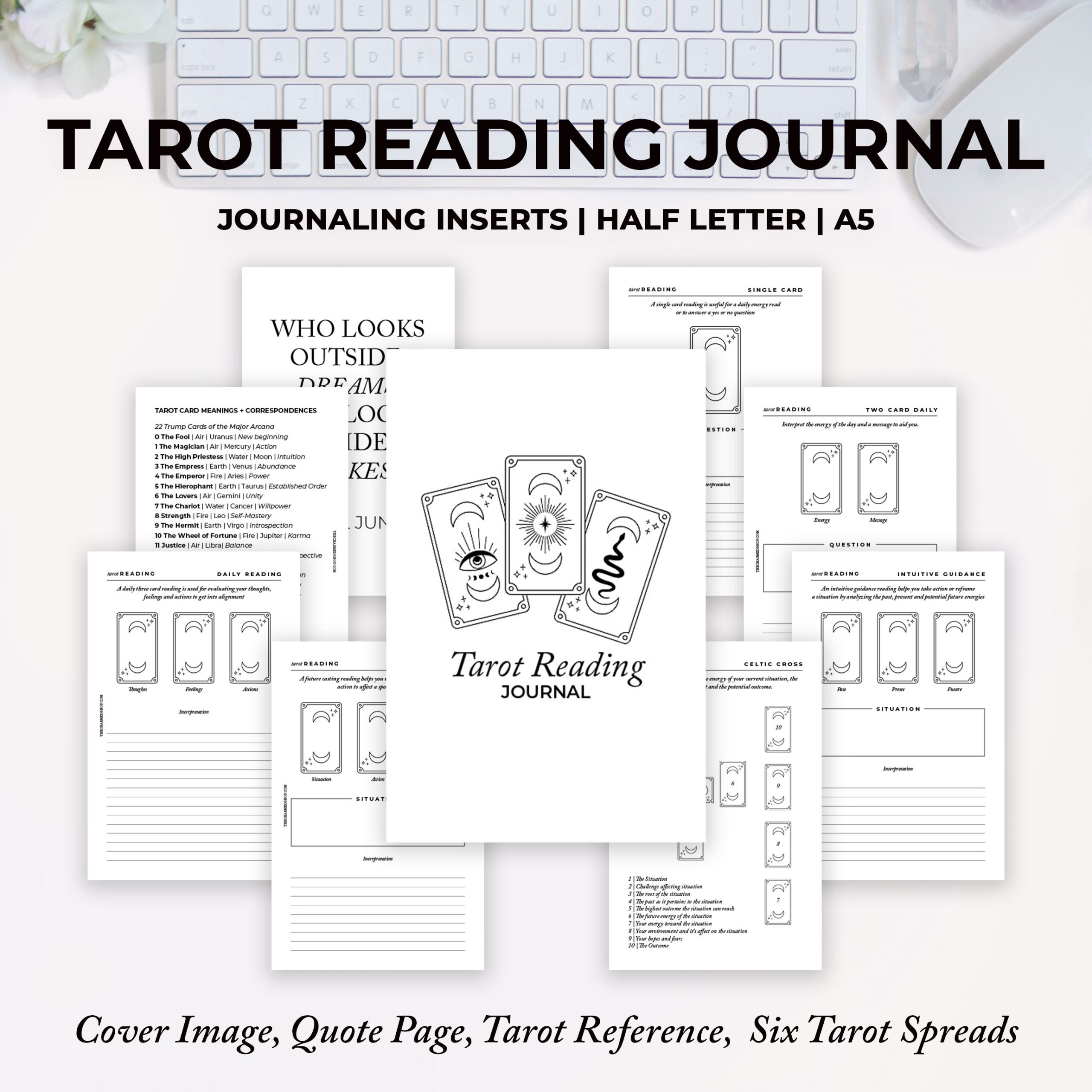 Tarot Reading Journal Printable PDF Worksheets Library