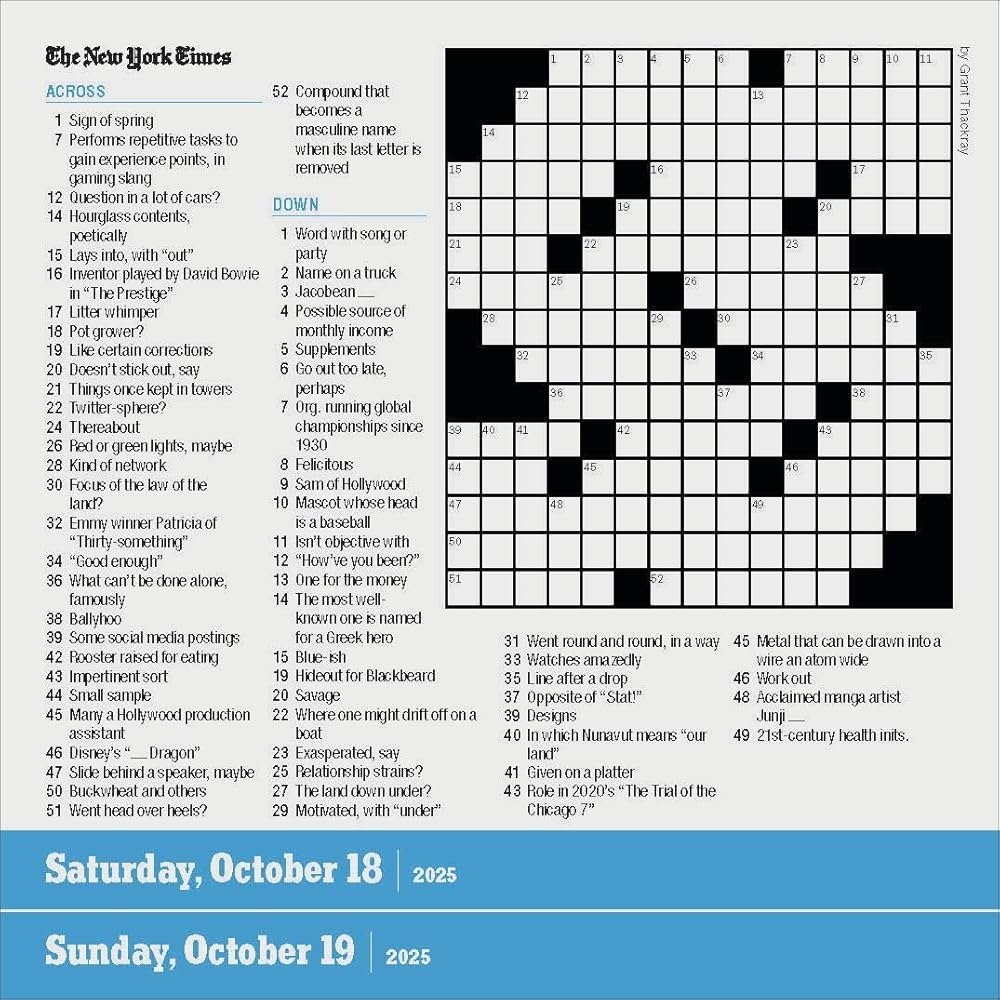 The New York Times Crossword Page A Day Calendar 2025 The New 