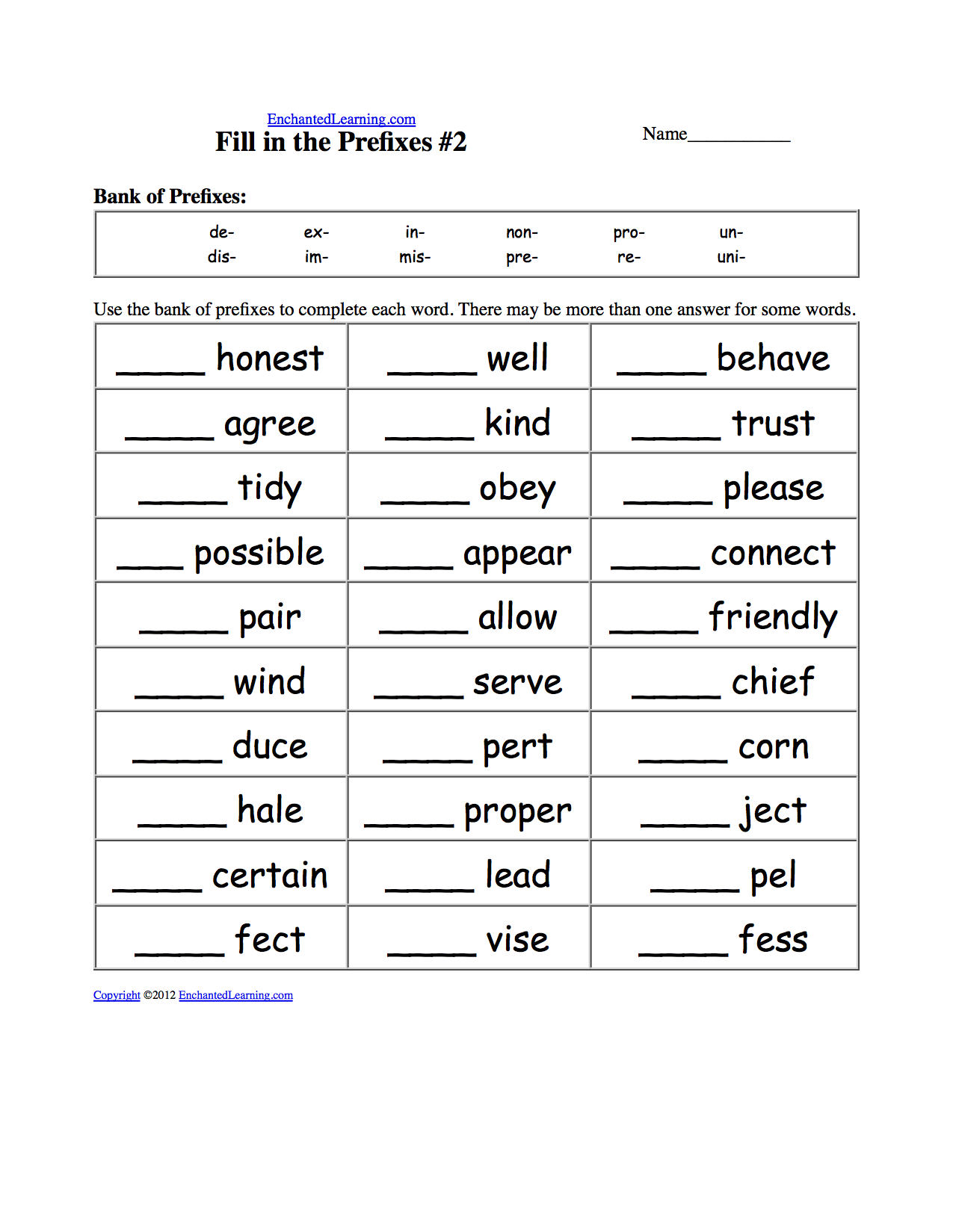 Worksheets And Activities Prefixes And Suffixes 