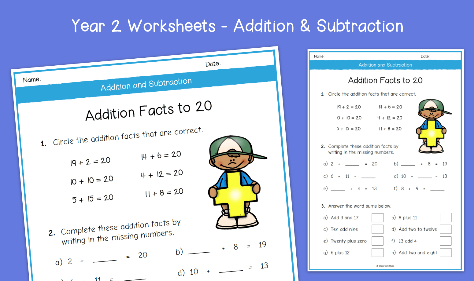 Year 2 Addition Facts To 20 Worksheets KS1 Addition Primary Maths