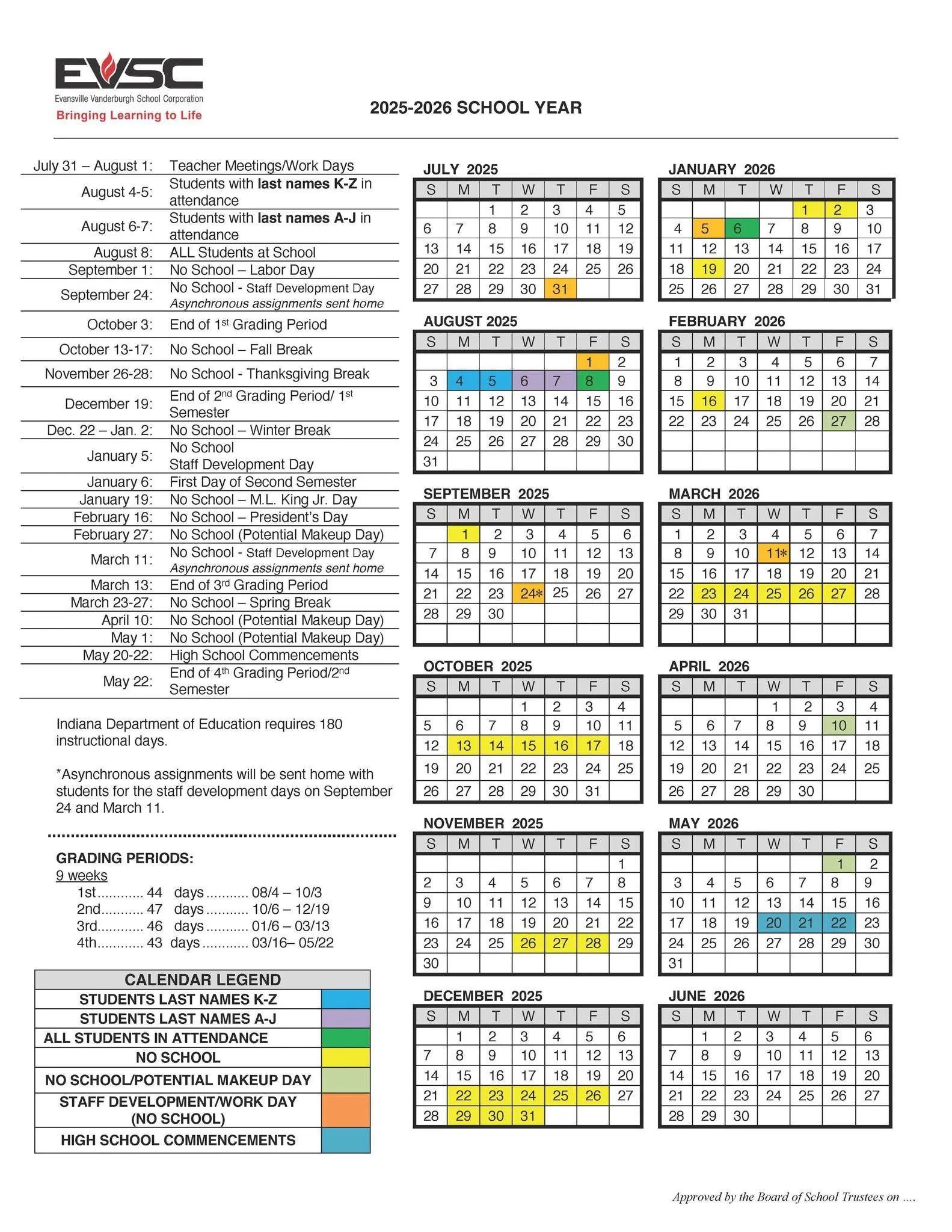 Evsc Releases 2025 26 School Calendar Key Dates You Need Know